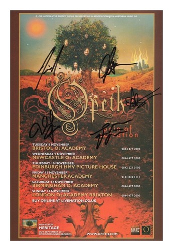 Opeth entire group autographed - opeth,