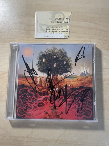 Opeth heritage band auto - band, cd